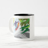 Snowboarding Tweekleurige Koffiemok (Voorkant links)