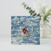 Snowboarding-uitnodiging Kaart (Staand voorkant)