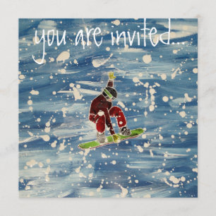 Snowboarding-uitnodiging Kaart