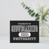 Snowboarding University Dark Briefkaart (Staand voorkant)