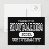 Snowboarding University Dark Briefkaart (Voorkant / Achterkant)