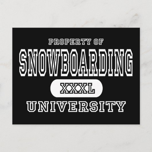 Snowboarding University Dark Briefkaart (Voorkant)