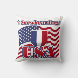 Snowboarding USA Kussen
