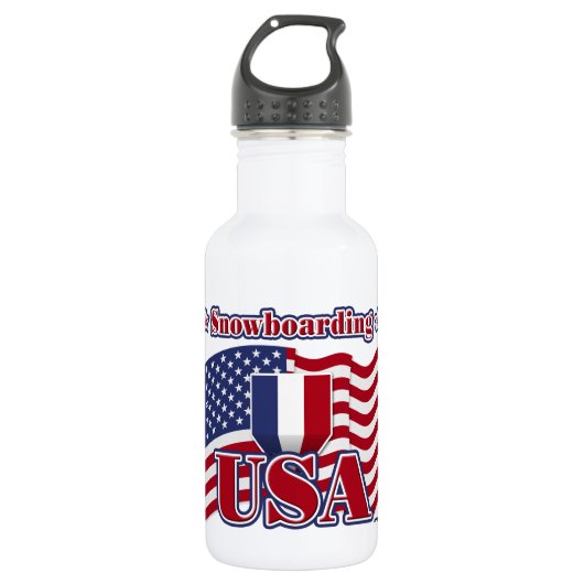 Snowboarding USA Waterfles (Voorkant)