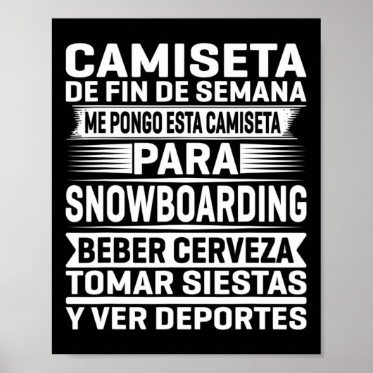 Snowboarding Weekend Poster (Voorkant)