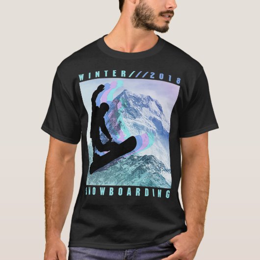 Snowboarding Winter 2018 Premium T-shirt (Voorkant)