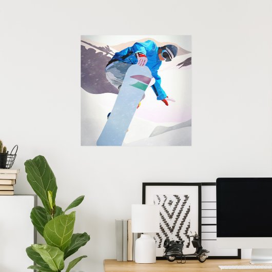 Snowboarding Winter Sport_ Poster (Thuiskantoor)
