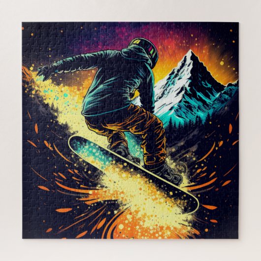 Snowboarding Winter Sports Mountains Legpuzzel (Verticaal)