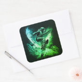 Snowboarding Winter Sports Mountains Vierkante Sticker (Envelop)