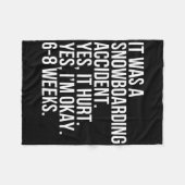 Snowboardingongeval 6-8 weken grappig verbroken fleece deken (Voorkant (Horizontaal))