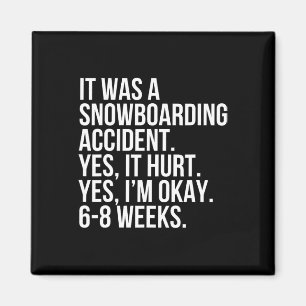 Snowboardingongeval 6-8 weken grappig verbroken magneet