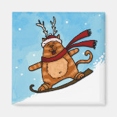 snowboardkat magneet (Voorkant)