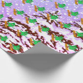 Snowboardkerstboom Cadeaupapier (Hoek)