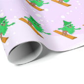 Snowboardkerstboom Cadeaupapier (Rol Hoek)