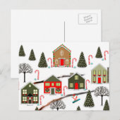 SnowboardkerstKerstmis Feestdagenkaart (Voorkant / Achterkant)