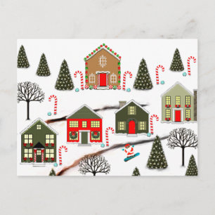 SnowboardkerstKerstmis Feestdagenkaart