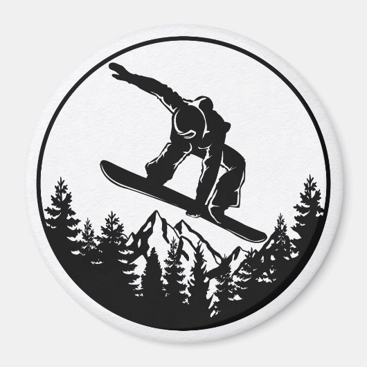 snowboardmagneet magneet (Voorkant)