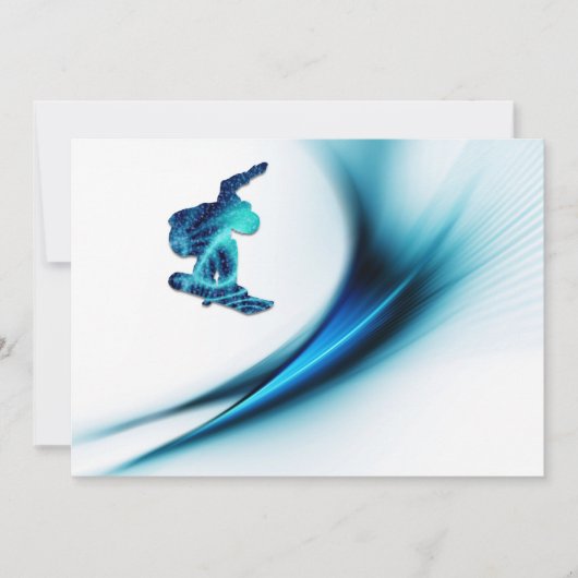 Snowboardontwerpuitnodiging Kaart (Voorkant)