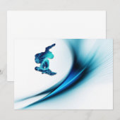 Snowboardontwerpuitnodiging Kaart (Voorkant / Achterkant)