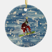 Snowboardornament Keramisch Ornament (Voorkant)