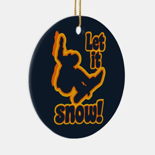 Snowboardornament Keramisch Ornament (Rechts)