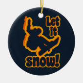 Snowboardornament Keramisch Ornament (Voorkant)