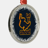Snowboardornament Metalen Ornament (Rechts)