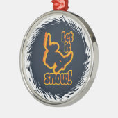 Snowboardornament Metalen Ornament (Links)
