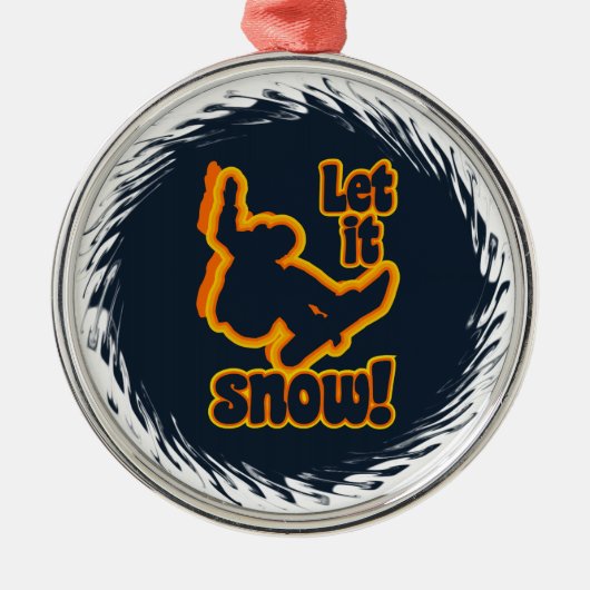 Snowboardornament Metalen Ornament (Voorkant)