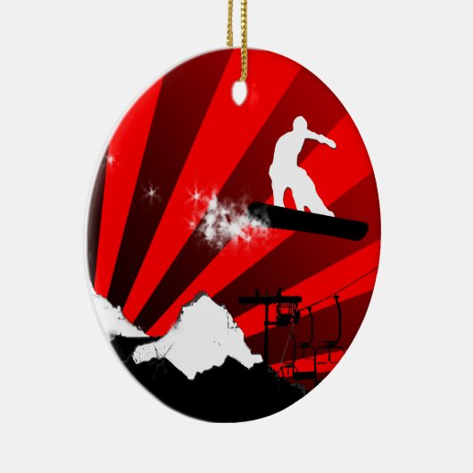 snowboardpad keramisch ornament (Rechts)