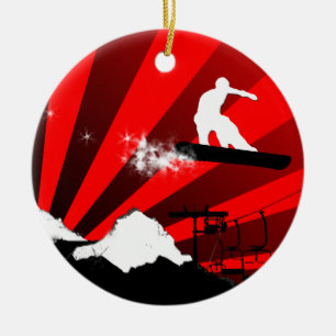 snowboardpad keramisch ornament