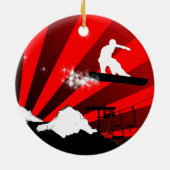 snowboardpad keramisch ornament (Achterkant)