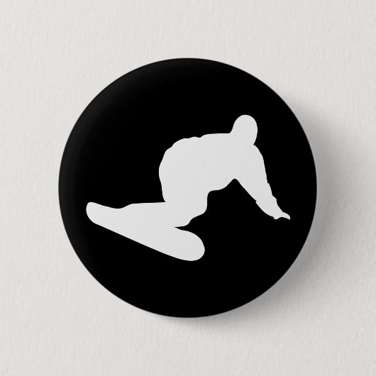 snowboardpictogram ronde button 5,7 cm (Voorkant)