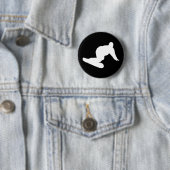 snowboardpictogram ronde button 5,7 cm (In situ)