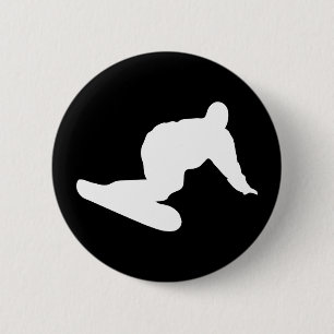 snowboardpictogram ronde button 5,7 cm
