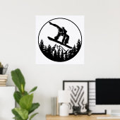 SnowboardPoster Poster (Thuiskantoor)