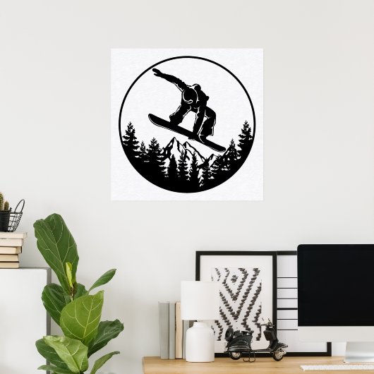 SnowboardPoster Poster (Thuiskantoor)