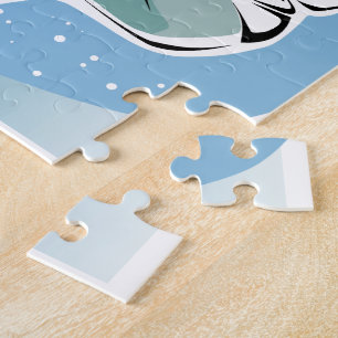 Snowboardpuzzel met cadeaudoos legpuzzel