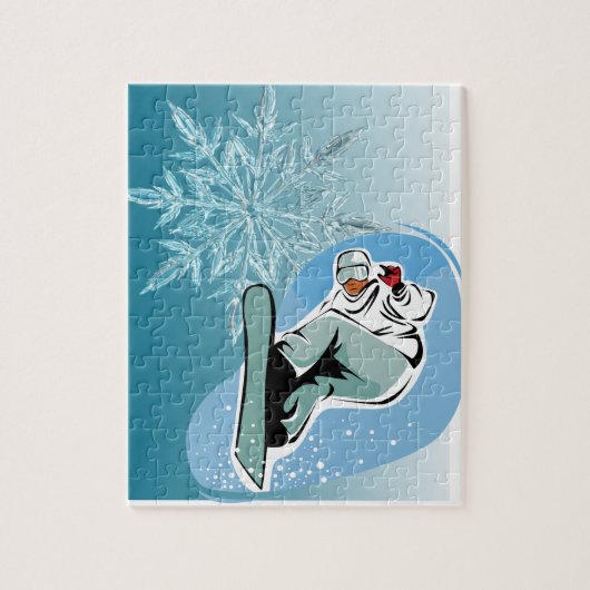 Snowboardpuzzel met cadeaudoos legpuzzel (Verticaal)