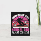 Snowboardschaar als een nowmal Girl Jus Kaart (Voorkant)