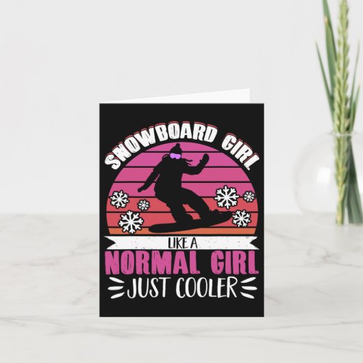 Snowboardschaar als een nowmal Girl Jus Kaart (Voorkant)
