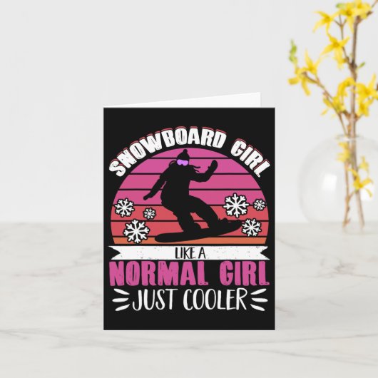 Snowboardschaar als een nowmal Girl Jus Kaart (Gele Bloem)