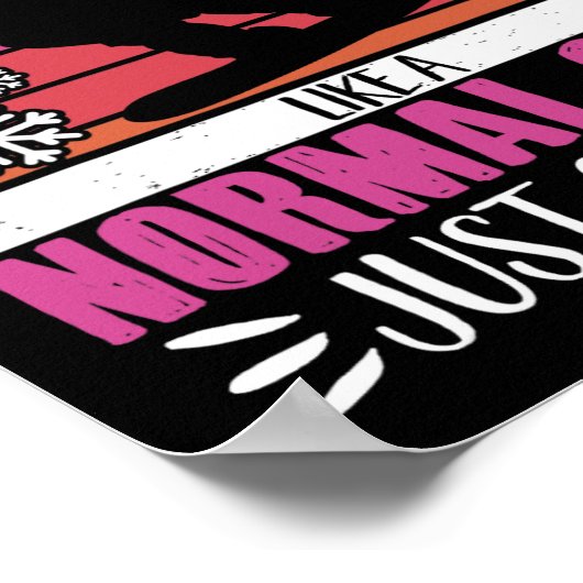 Snowboardschaar als een nowmal Girl Jus Poster (Hoek)