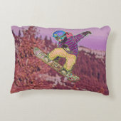 Snowboardschilderij Accent Kussen (Achterkant)