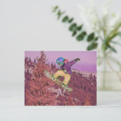 Snowboardschilderij Briefkaart (Staand voorkant)