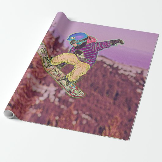 Snowboardschilderij Cadeaupapier (Uitgerold)