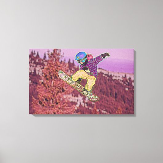 Snowboardschilderij Canvas Afdruk (Voorkant)