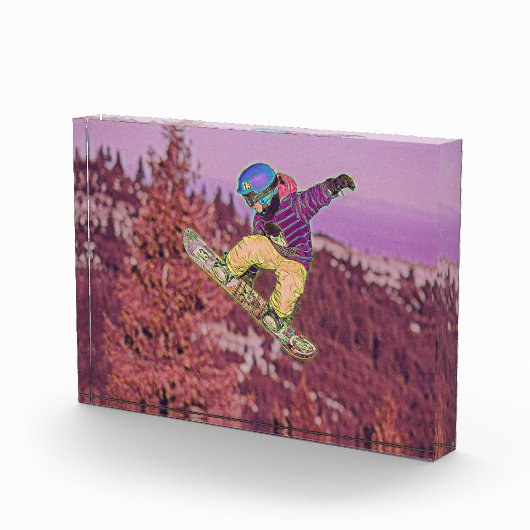 Snowboardschilderij Fotoblokken (Rechts)