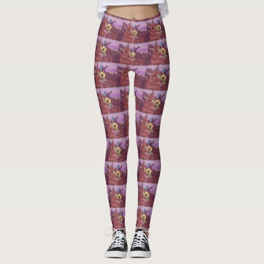 Snowboardschilderij Leggings (Voorkant)