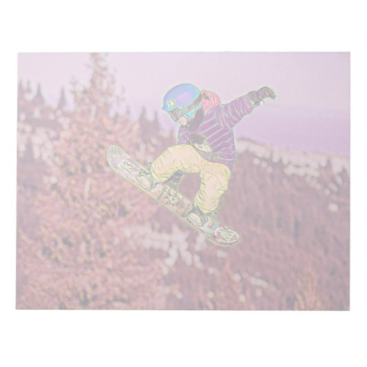 Snowboardschilderij Notitieblok (Voorkant)